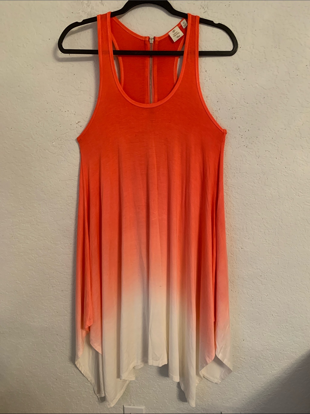 Sant Tropez West Sleeveless Ombre Tank Dress - Coral To Cream Size Xs/M